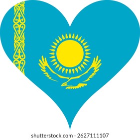 Heart Flag Kazakhstan, Heart Kazakhstan Flag