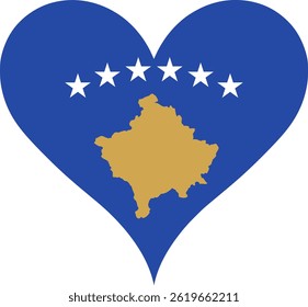 Heart Flag Kosovo, Heart Kosovo Flag