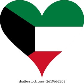 Heart Flag Kuwait, Heart Kuwait Flag