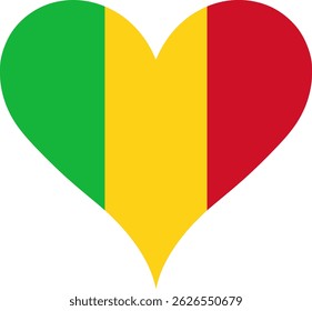 Heart Flag Mali, Heart Mali Flag