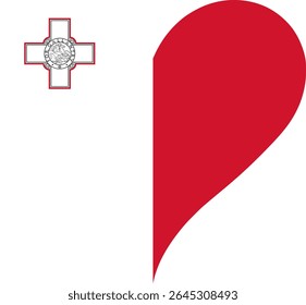 Heart Flag Malta, Heart Malta Flag