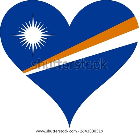 Heart Flag Marshall Islands, Heart Marshall Islands Flag