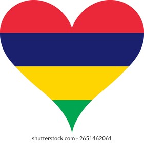 Heart Flag Mauritius, Heart Mauritius Flag