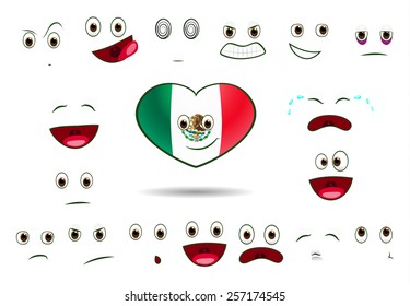 heart flag of mexico