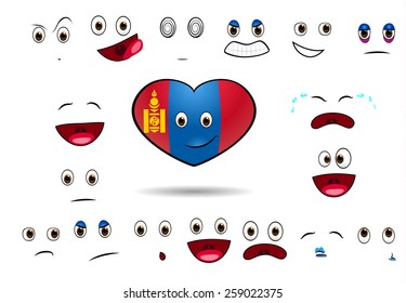 heart flag of mongolia