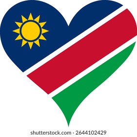 Heart Flag Namibia, Heart Namibia Flag