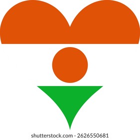 Heart Flag Niger, Heart Niger Flag