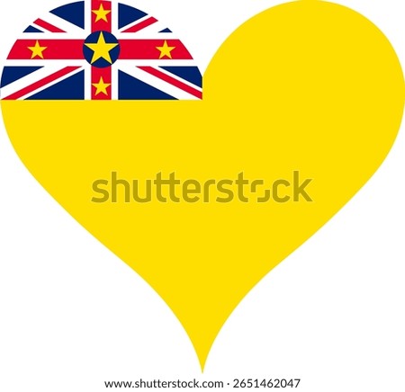 Heart Flag Niue, Heart Niue Flag