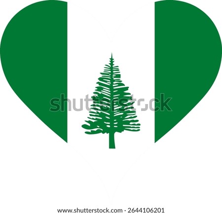 Heart Flag Norfolk Island, Heart Norfolk Island Flag