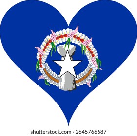 Bandeira do Coração Ilhas Marianas do Norte, Bandeira do Coração Ilhas Marianas do Norte
