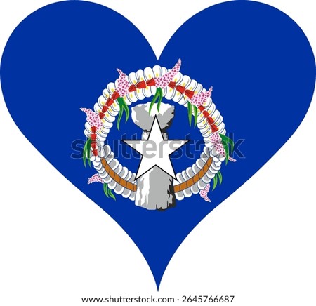 Heart Flag Northern Mariana Islands, Heart Northern Mariana Islands Flag
