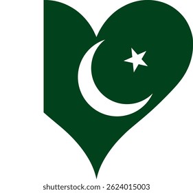 Heart Flag Pakistan, Heart Pakistan Flag