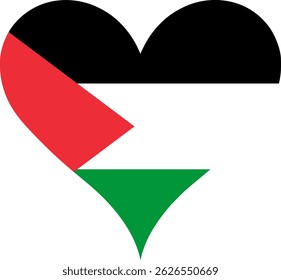 Heart Flag Palestine, Heart Palestine Flag