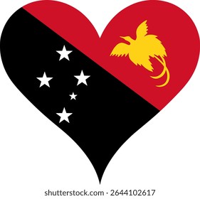 Heart Flag Papua New Guinea, Heart Papua New Guinea Flag