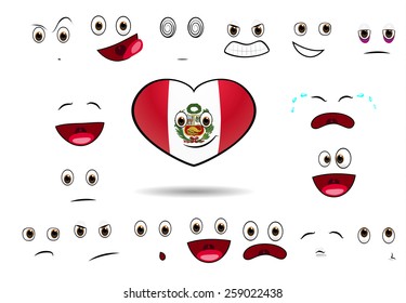 heart flag of peru