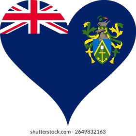 Heart Flag Pitcairn Islands, Heart Pitcairn Islands Flag