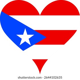 Heart Flag Puerto Rico, Heart Puerto Rico Flag