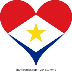 Heart Flag Saba, Heart Saba Flag