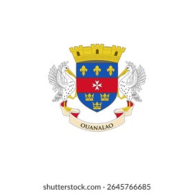 Heart Flag Saint Barthelemy, Heart Saint Barthelemy Flag
