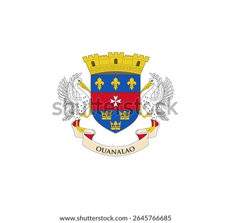Heart Flag Saint Barthelemy, Heart Saint Barthelemy Flag