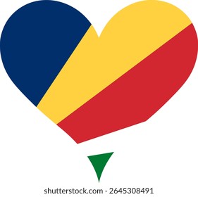 Heart Flag Seychelles, Heart Seychelles Flag