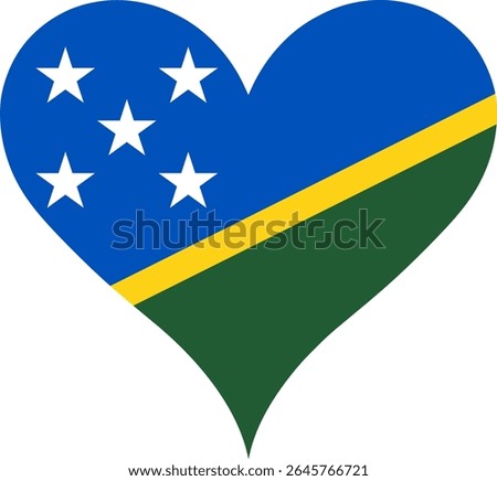 Heart Flag Solomon Islands, Heart Solomon Islands Flag