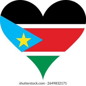 Heart Flag South Sudan, Heart South Sudan Flag