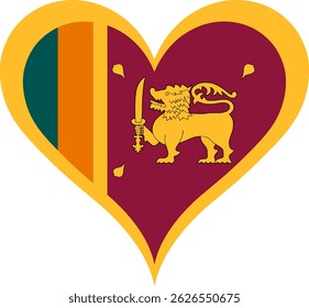 Heart Flag Sri Lanka, Heart Sri Lanka Flag