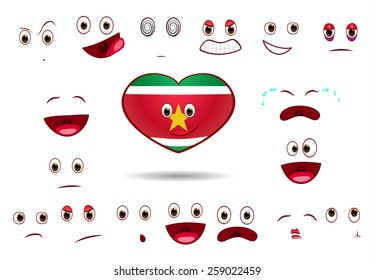 heart flag of suriname