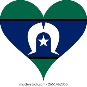 Bandeira do Coração Ilhas do Estreito de Torres, Bandeira do Estreito do Coração Ilhas Torres