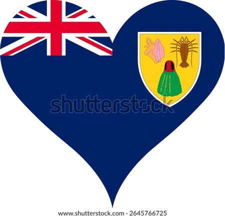 Heart Flag Turks and Caicos Islands, Heart Turks and Caicos Islands Flag