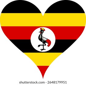 Heart Flag Uganda, Heart Uganda Flag