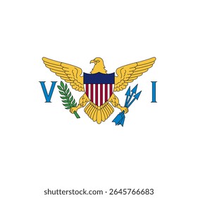 Bandeira do Coração Ilhas Virgens Americanas, Coração Ilhas Virgens Americanas