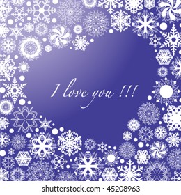 heart and flakes