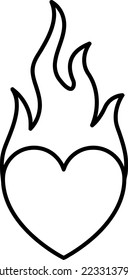 Herz in Flammen - flammendes Herz