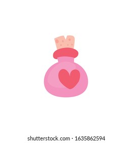 Heart flask design of love passion romantic valentines day wedding decoration and marriage theme Vector illustration