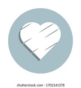 Heart flat badge icon. Simple glyph, flat vector of heart icons for ui and ux, website or mobile application