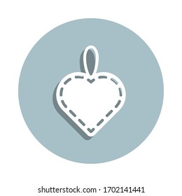 Heart flat badge icon. Simple glyph, flat vector of heart icons for ui and ux, website or mobile application