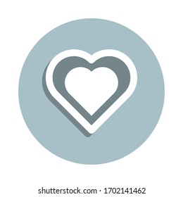 Icono de placa plana del corazón. Glifo simple, vector plano de iconos cardíacos para ui y ux, sitio web o aplicación móvil