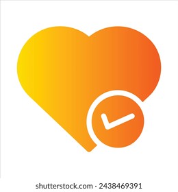 corazón en estilo de diseño plano