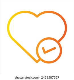 corazón en estilo de diseño plano