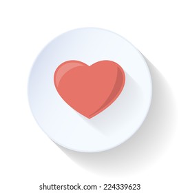 Heart flat icon