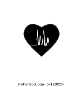 Heart flat icon