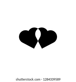 heart flat icon. Element of Valentine's Day icon for mobile concept and web apps. Detailed heart flat icon can be used for web and mobile