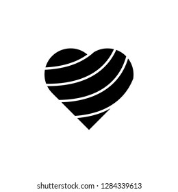 heart flat icon. Element of Valentine's Day icon for mobile concept and web apps. Detailed heart flat icon can be used for web and mobile