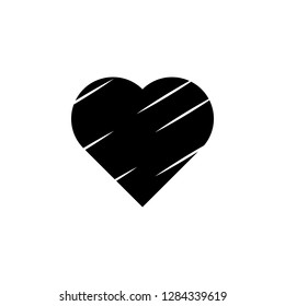 heart flat icon. Element of Valentine's Day icon for mobile concept and web apps. Detailed heart flat icon can be used for web and mobile