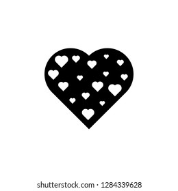 heart flat icon. Element of Valentine's Day icon for mobile concept and web apps. Detailed heart flat icon can be used for web and mobile