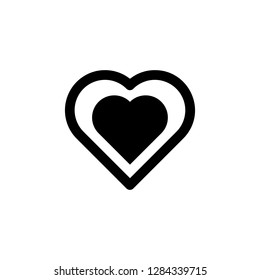 heart flat icon. Element of Valentine's Day icon for mobile concept and web apps. Detailed heart flat icon can be used for web and mobile
