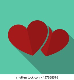 Heart flat icon illustration isolated vector sign symbol