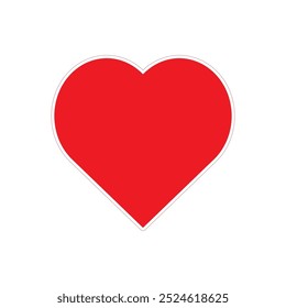 Heart flat icon love, valentine, symbol vector.